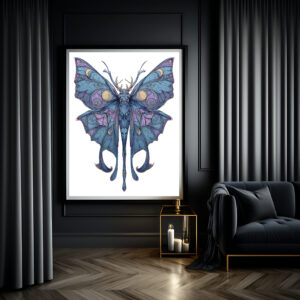 Lunar Butterfly XII - Indigo Whisper | No. 10026