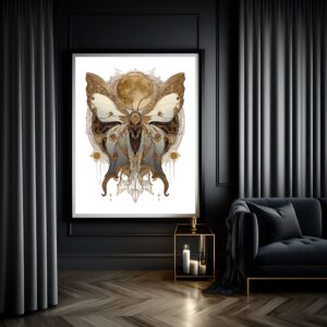 Lunar Butterfly XIX - Golden Ascension | No. 10033
